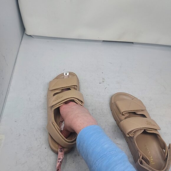 Prada Tan Nappa Quilted Padded Dad Sandal - Picture 7 of 14